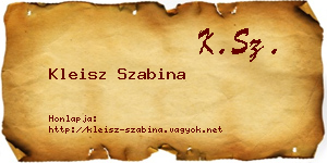 Kleisz Szabina névjegykártya